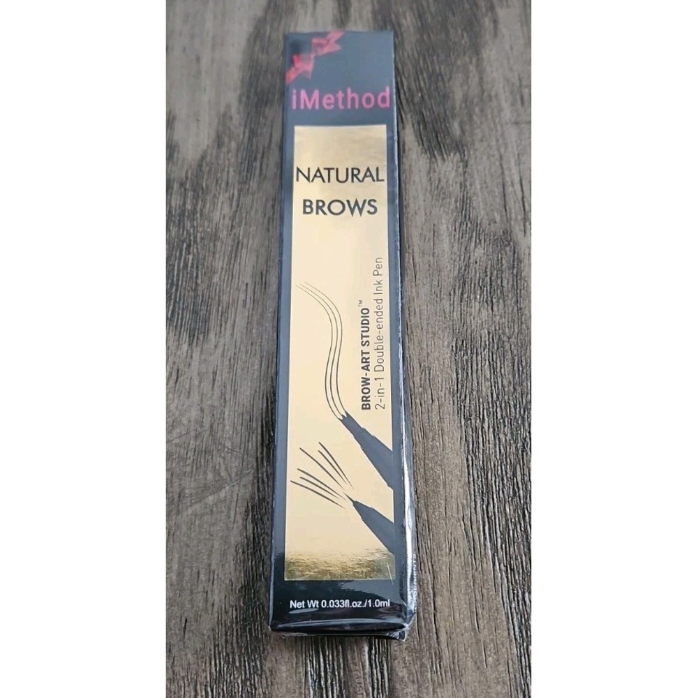 Imethod Natural Brows Art Studio 2-In-1 Double-Ended Ink Pen 02 Dark Brown